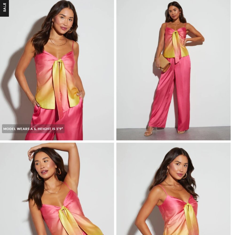 NWT VICI Collection Satin Tie Dye Tank Top- Fit is like a small medium